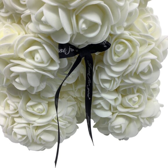 Rose Teddy Bear Artificial Flower Valentine's Day Wedding Anniversary 9.5" - Picture 3 of 7